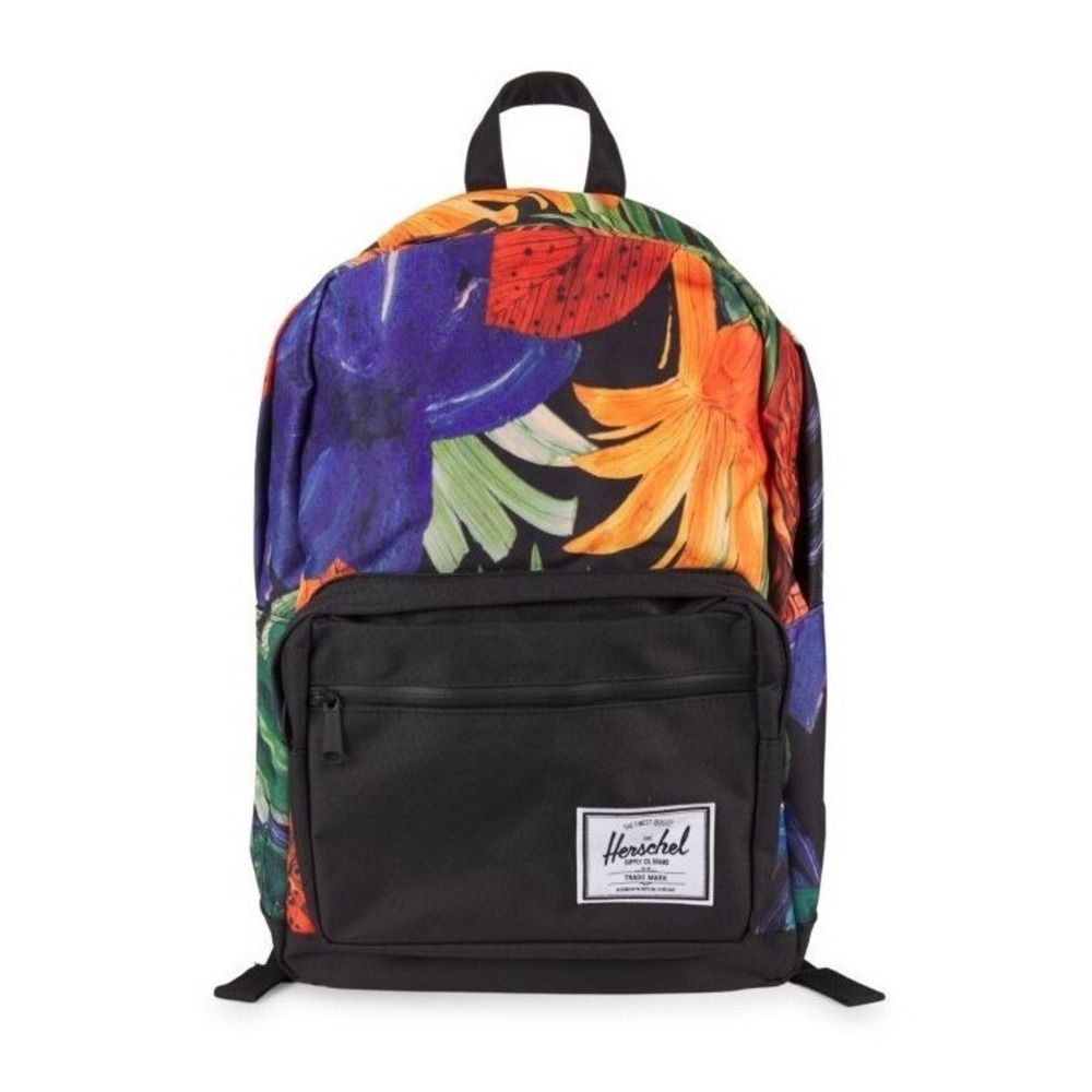 Herschel Supply Co. Floral Black Backpack - Size 11"W x 16"H x 5"D